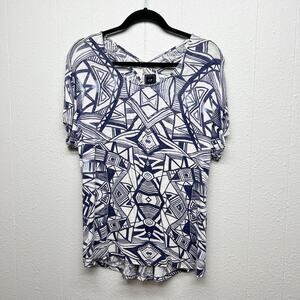 Anthropologie One September Abstract Print Art to Wear Timeless Top Size Medium